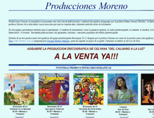 Tablet Screenshot of produccionesmoreno.com